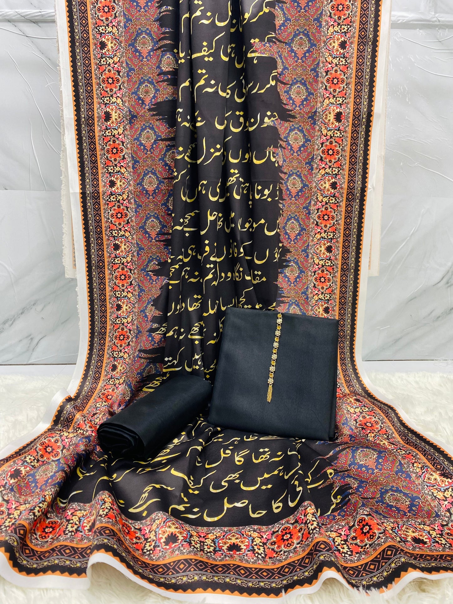 Manzil Kataan SIlk Suit By Sastaae