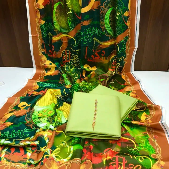 Rangeen Kataan Silk Suit By sastaae