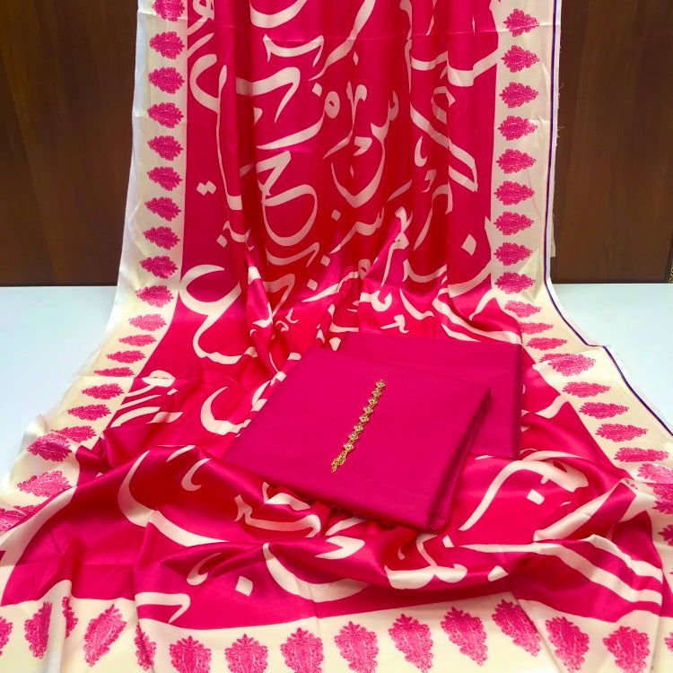 Be-Qaida Kataan Silk Suit By sastaae