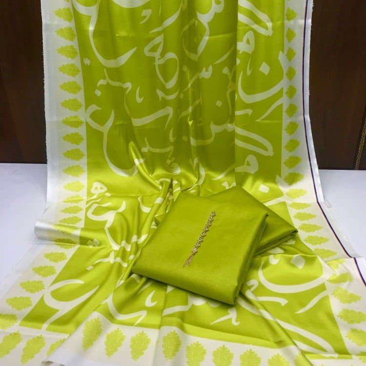 Be-Qaida Kataan Silk Suit By sastaae