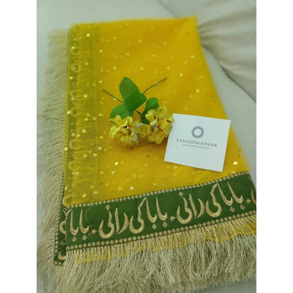 Baba ki Rani Nikkah and Mehendi Bridal Net based Dupatta with heavy kiran lace on 4 sides