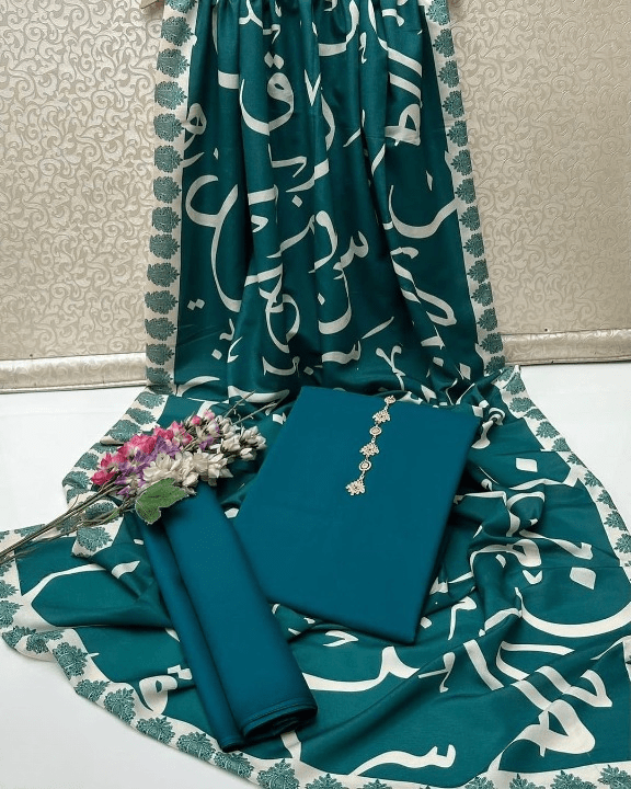 Be-Qaida Kataan Silk Suit By sastaae